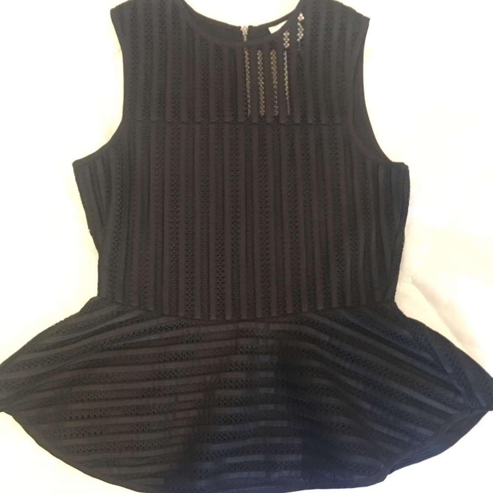 Anthro Black Peplum Top